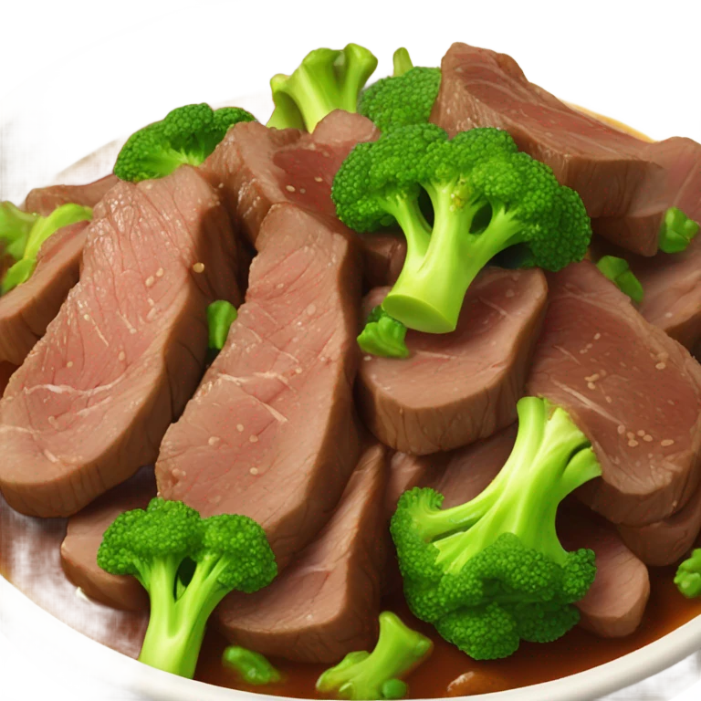 Beef broccoli Chinese food  emoji