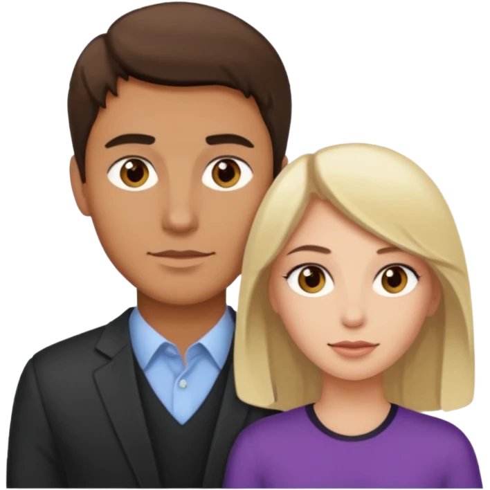 Light brown brunette man having sex with white blonde woman hazel eyes  emoji