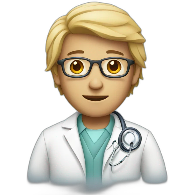 A doctor wearing a jacket emoji