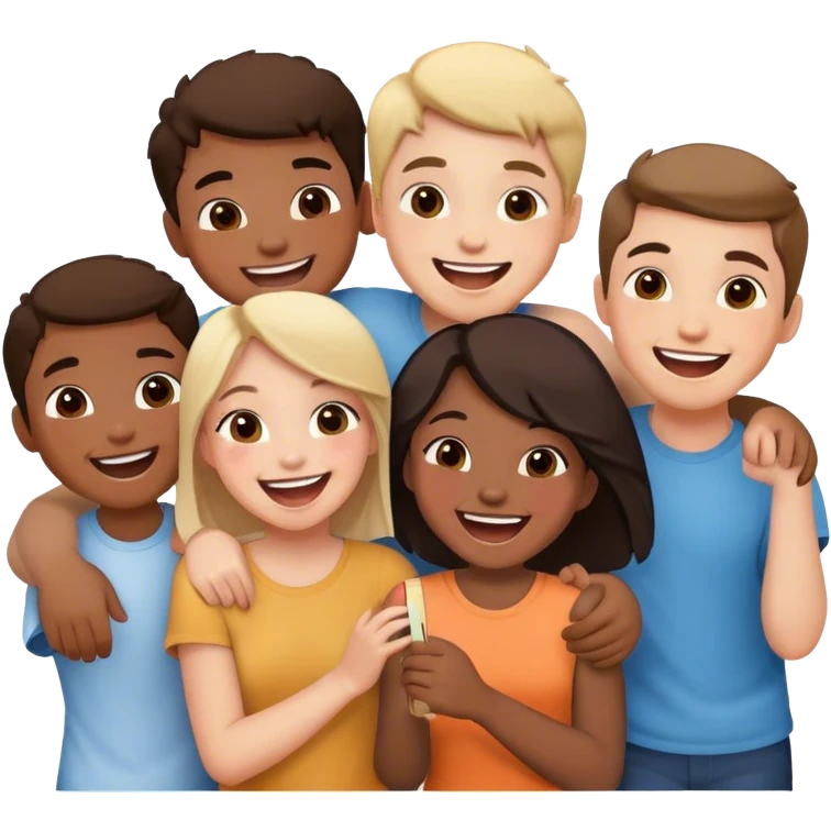 5 bestfriends ; 3 boys, 2 girls emoji