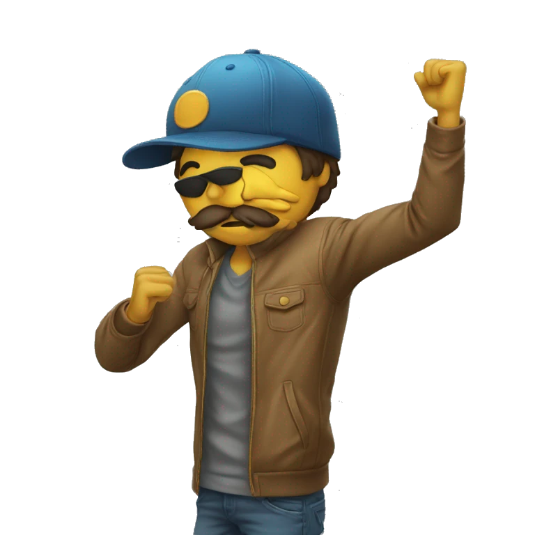 Homme qui fait un dab emoji
