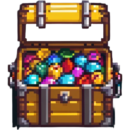 treasure chest overflowing with treasure emoji