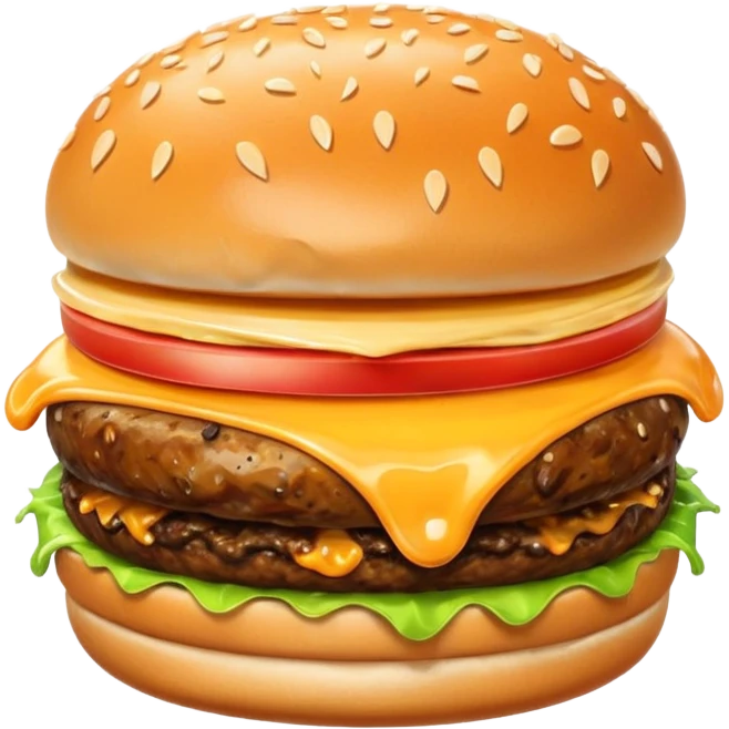 Happy burger emoji