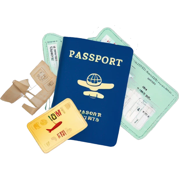 passport and air tickets emoji