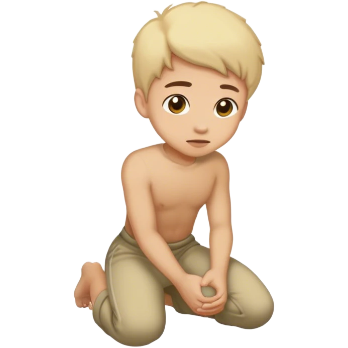 Person kneeling at feet emoji