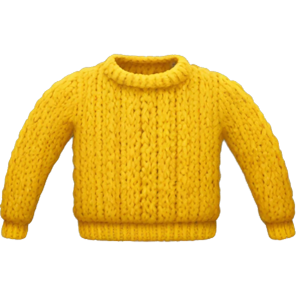yellow knit sweater emoji