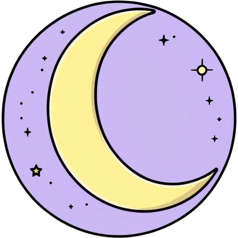 Sparkly Moon emoji