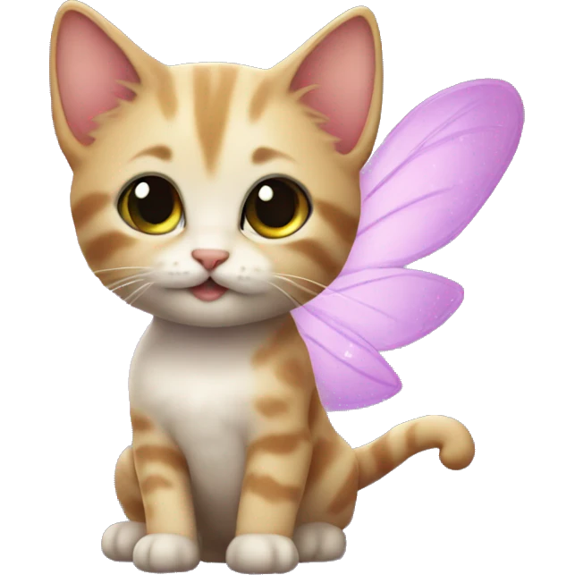 Kitten fairy with a wand emoji