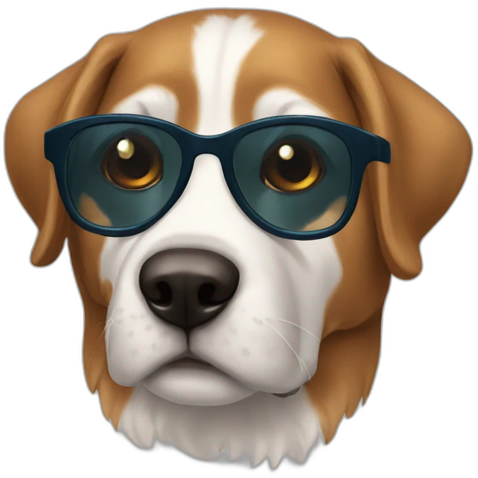 Perro lentes emoji