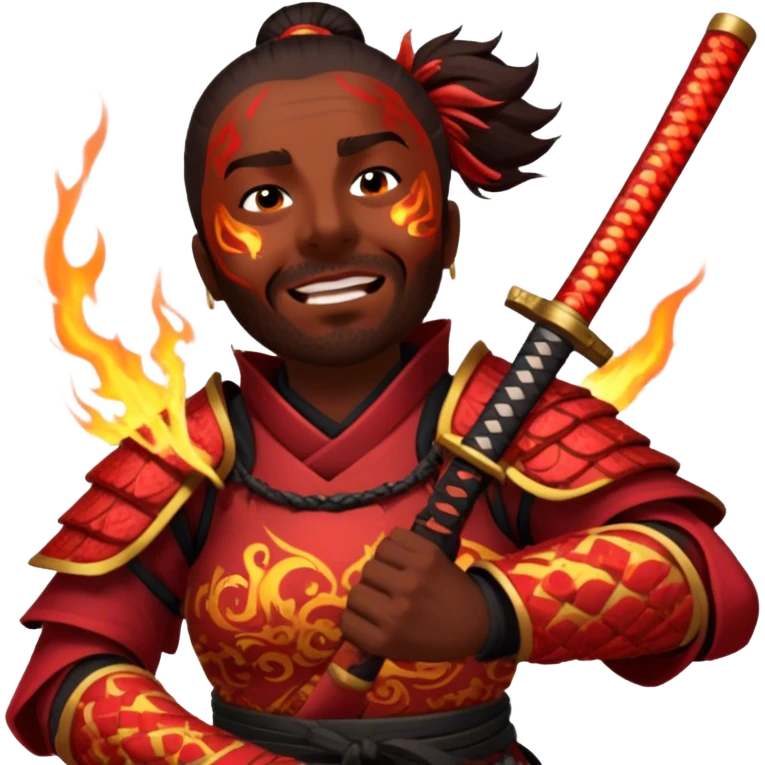 Fire-Wielding Samurai emoji