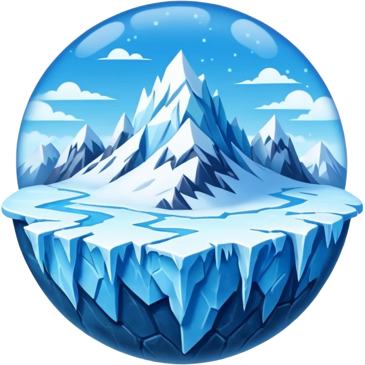 Ice Planet – frozen surface, icy mountains, blizzards emoji