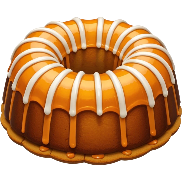 Bundt cake with pumpkin in the middle  emoji