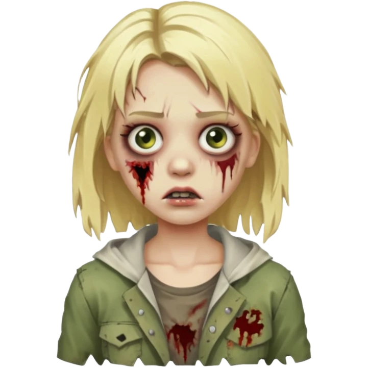 girl zombie with blonde hair emoji