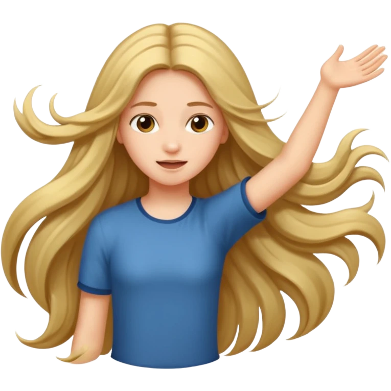A girl who throws her hair back emoji