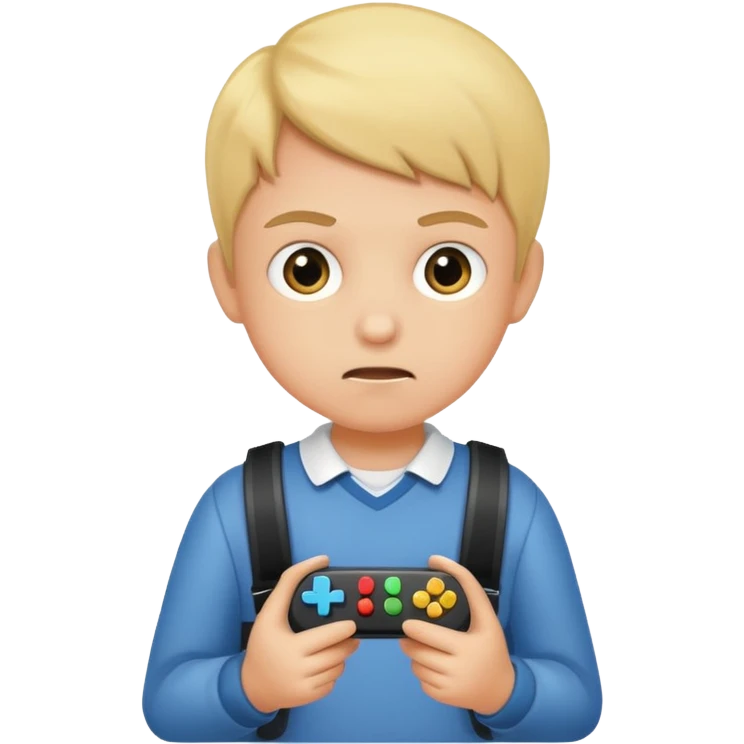 Punished at school with a game-remote emoji