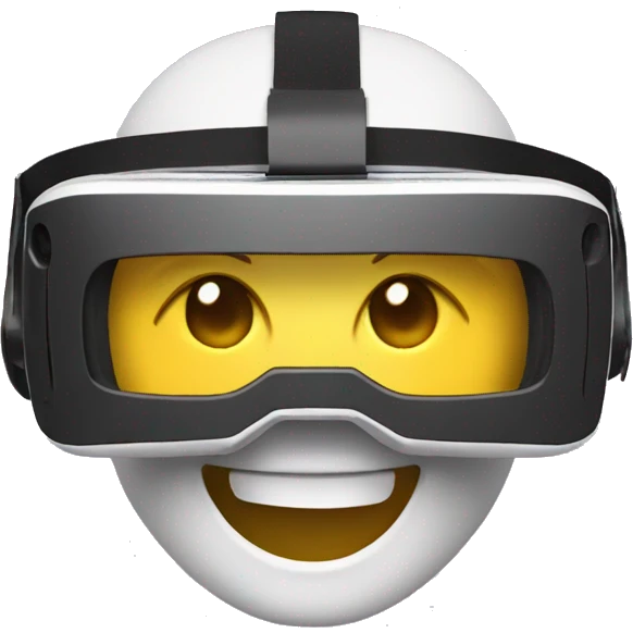 vr headset with smile face emoji