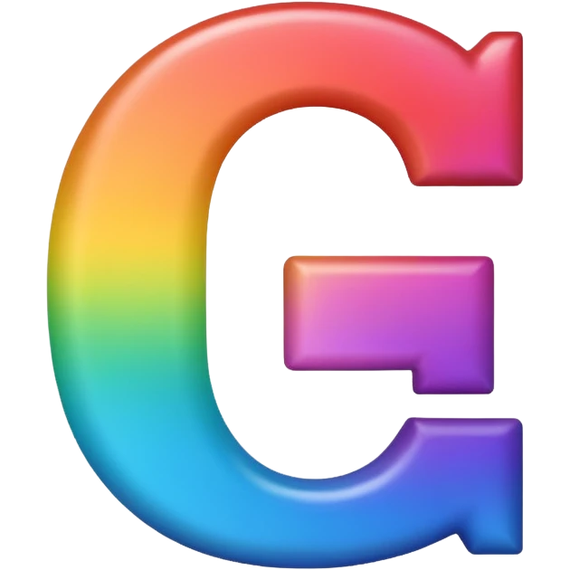 Letter G rainbow emoji