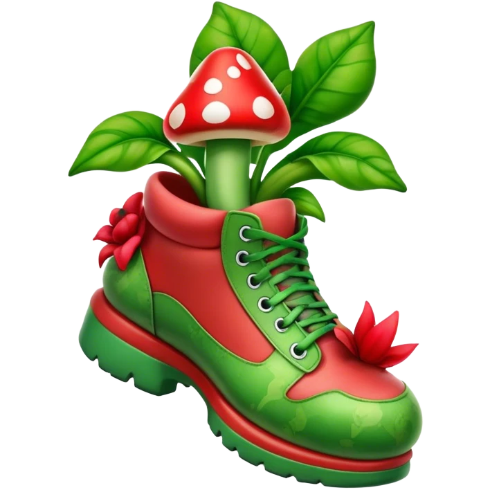 Piranha plant with shoes emoji