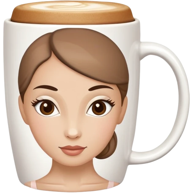 ballerina but her head is a coffee mug emoji