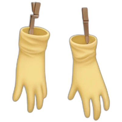 Hands dangling from a clothesline emoji
