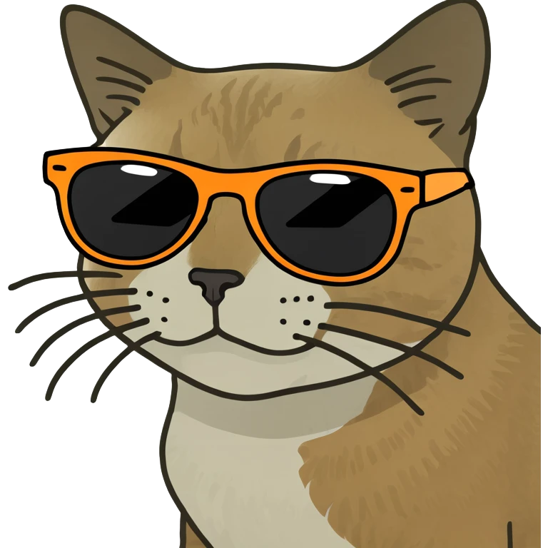 Cat with sunglasses emoji
