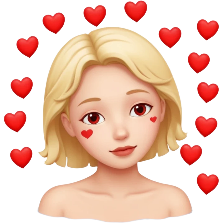 잠자면서 하트를 생각하는 사람 emoji