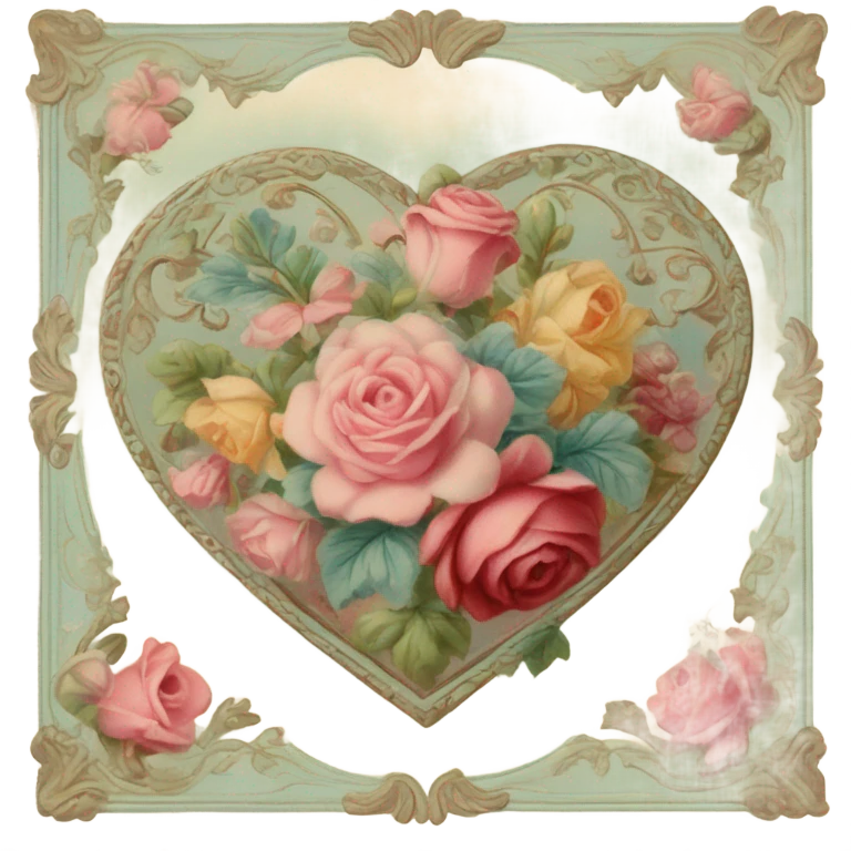 vintage valentine’s day card emoji