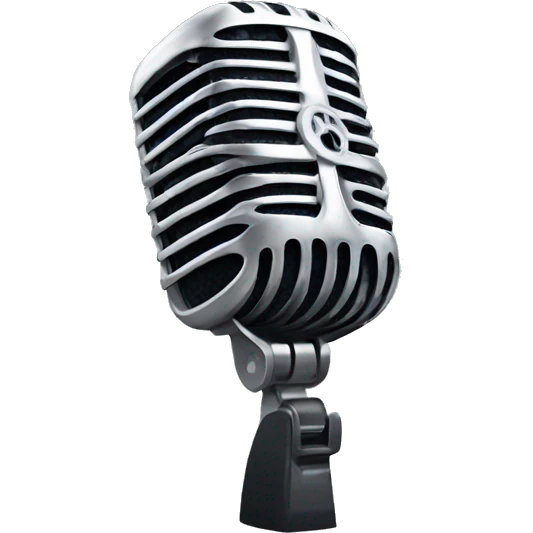Microphone statique studio emoji