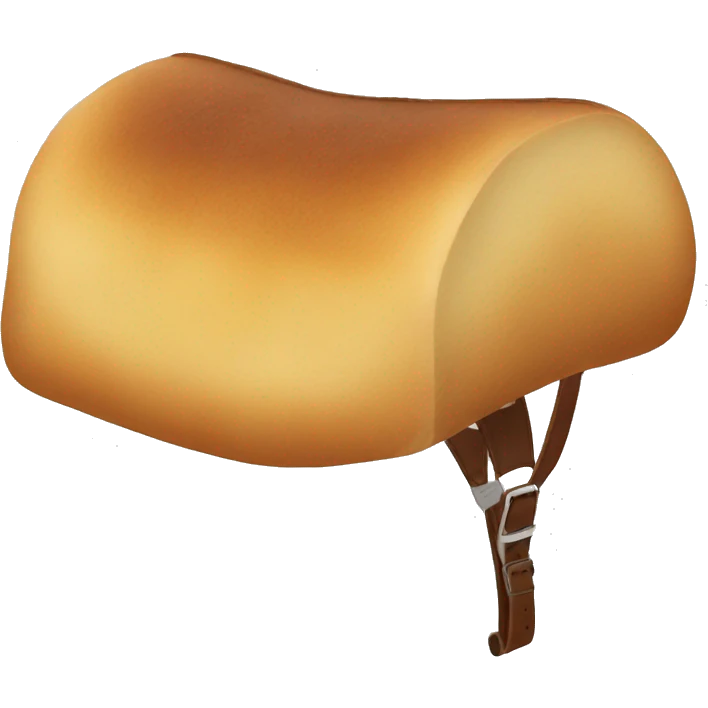 Piece of bread on a horse saddle emoji