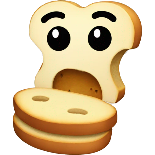make a smiley face eat bread emoji