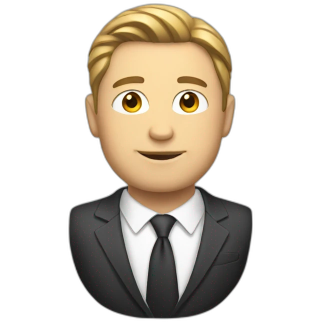white guy in suit emoji