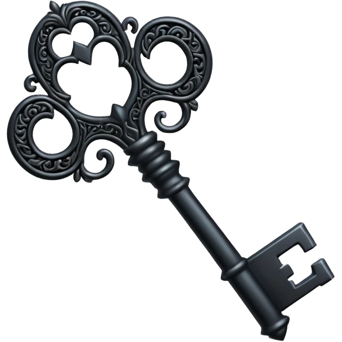 iOS emoji, minimal dark key, flat, fantasy item emoji