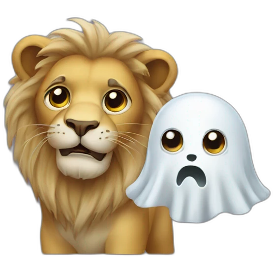 lion with ghost emoji
