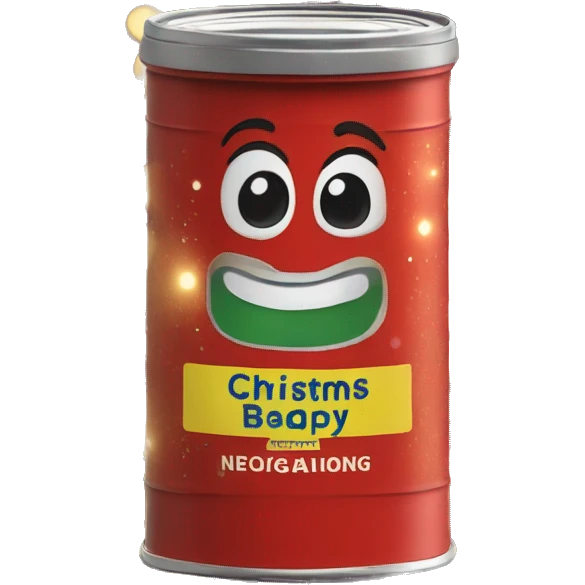 Old bay seasoning can with Christmas lights emoji