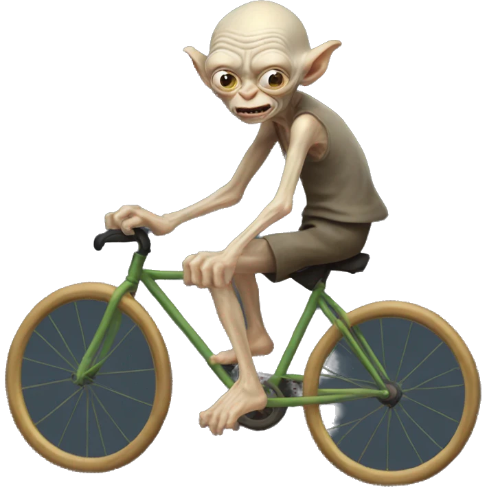Old gollum biking  emoji