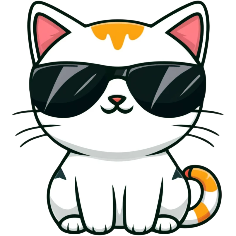 Cat with sunglasses emoji