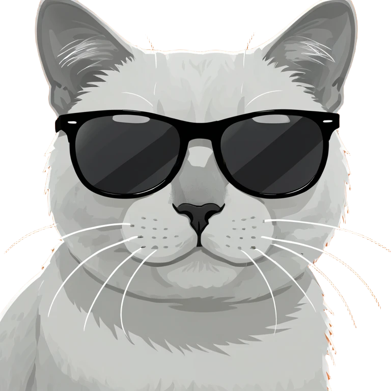 Cat with sunglasses emoji