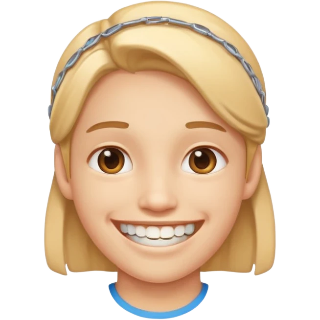 smiling face with braces emoji