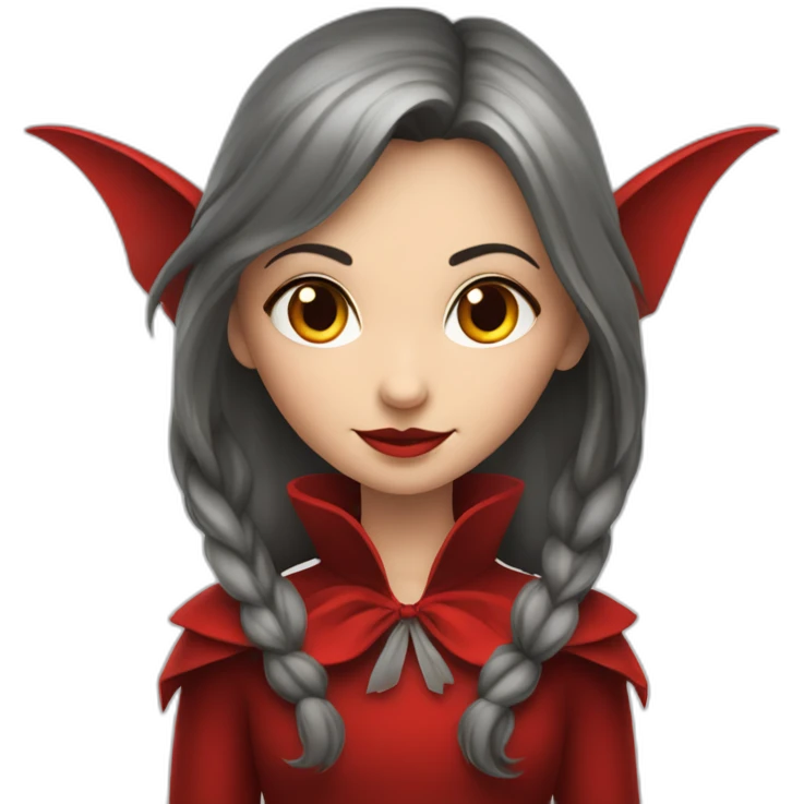 Fille chauve avec un rouge a lèvre rouge emoji