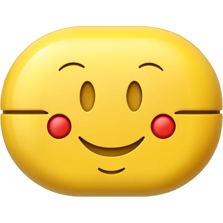 Pill with smiley face emoji