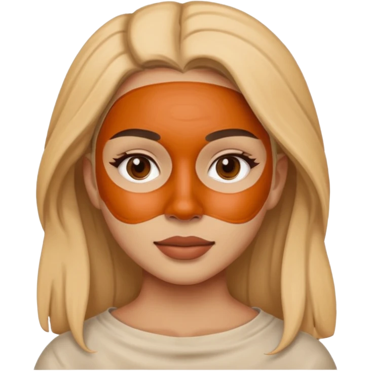 A girl with a clay mask emoji