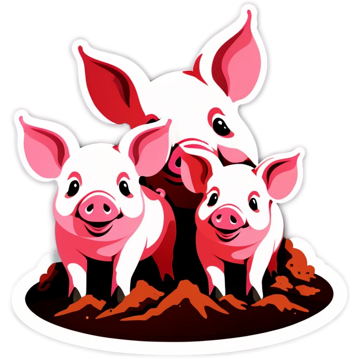 Pigs in dirt emoji