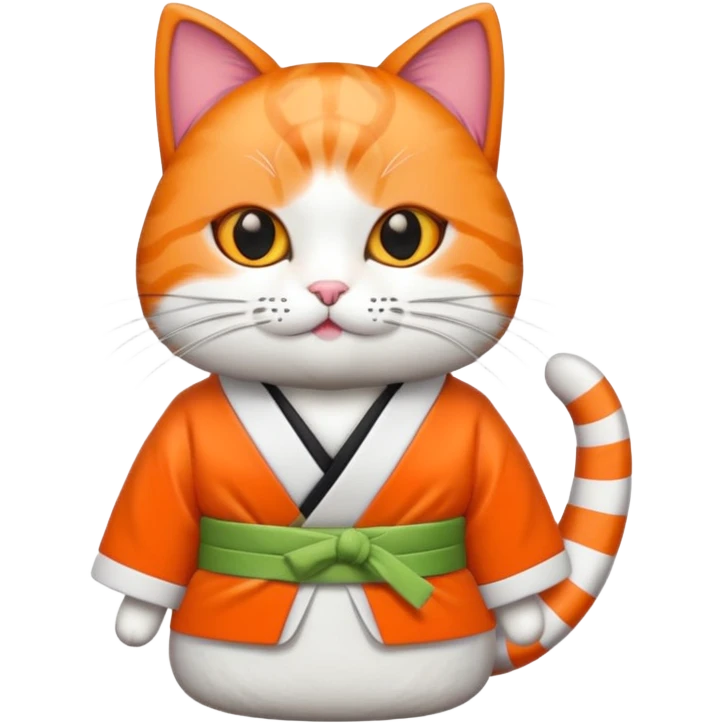 cat dressed in a sushi costume emoji