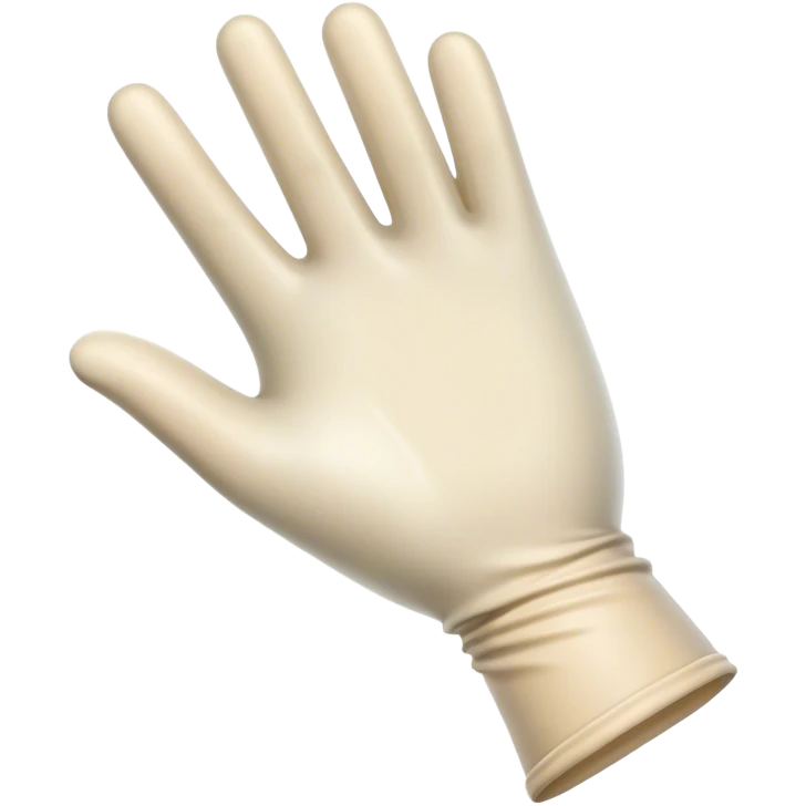 Transparent hand in glove  pointing emoji