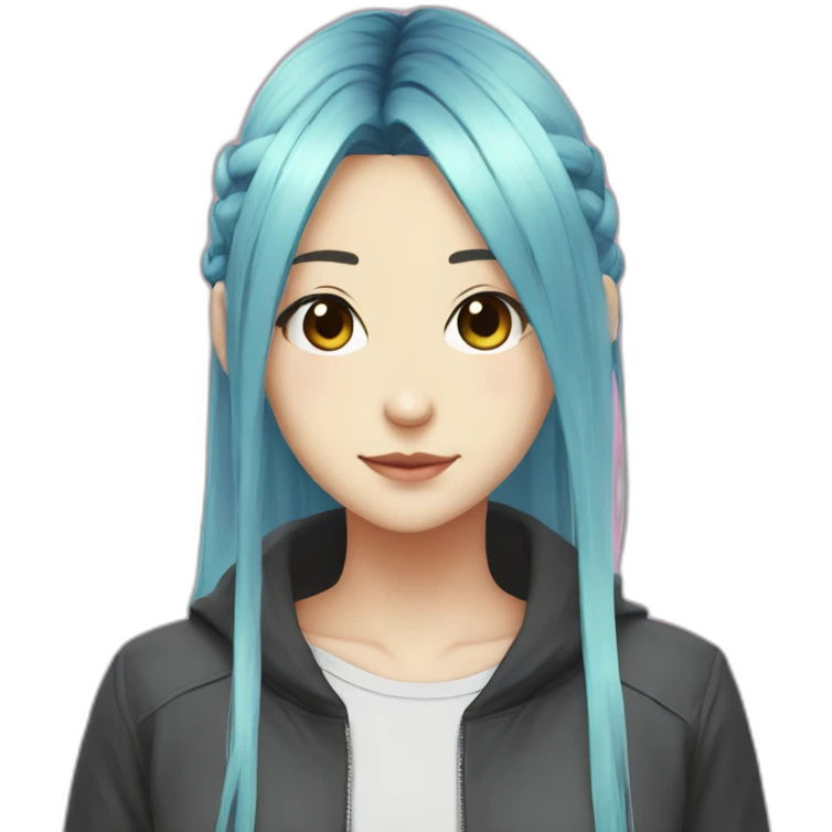 split dye anime girl emoji