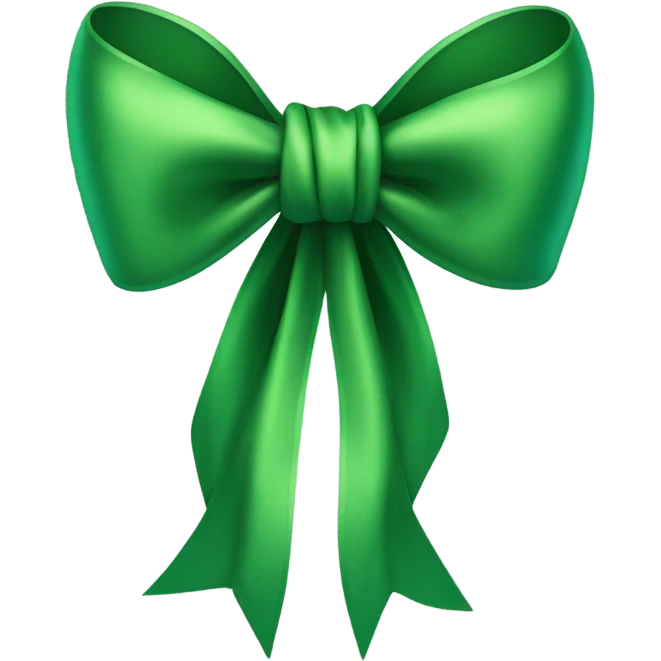 Green bow emoji