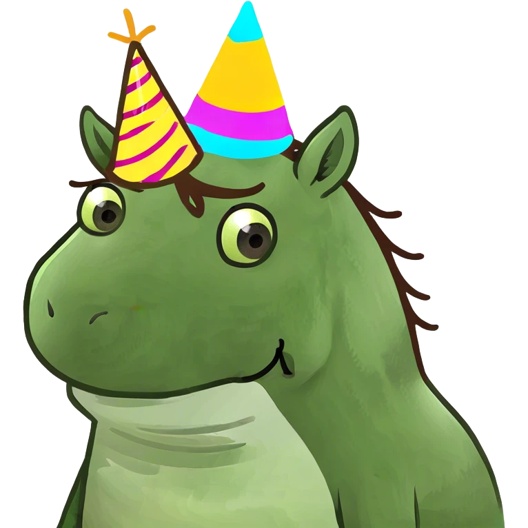 Unicorn with poop for a horn emoji