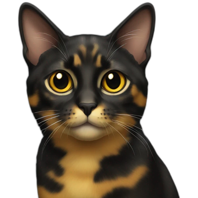 Black and yellow Tortoiseshell cat emoji