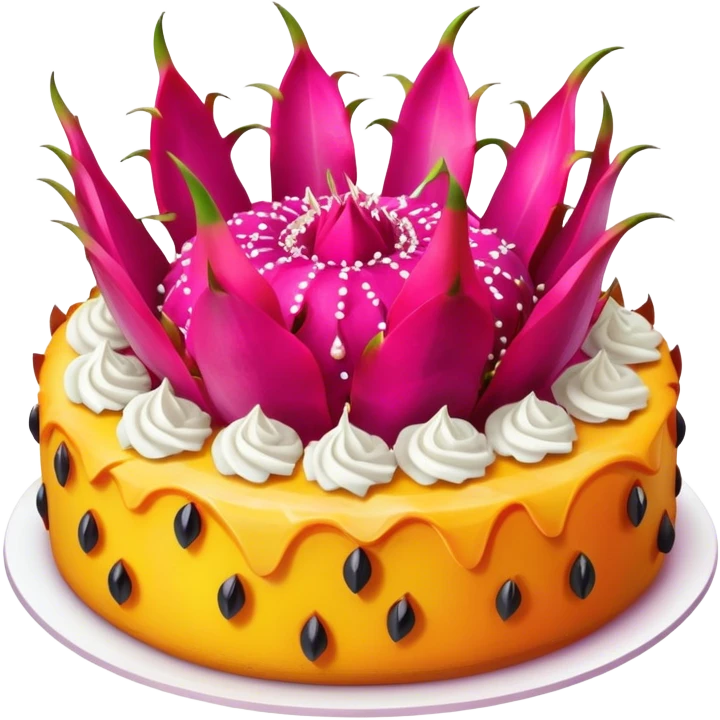 dragon fruit cake emoji