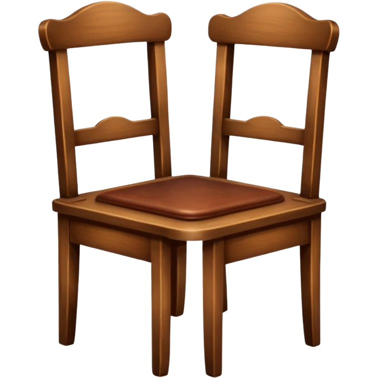 antique matrix brown chair front and backview emoji
